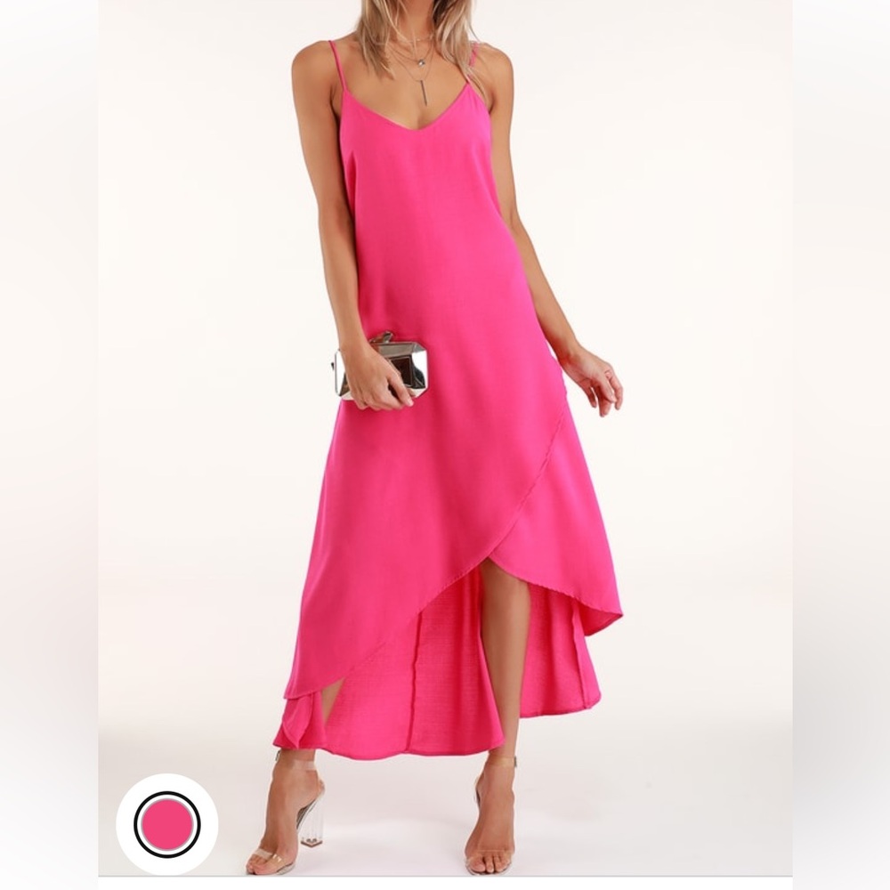 Lulus pink high low dress
